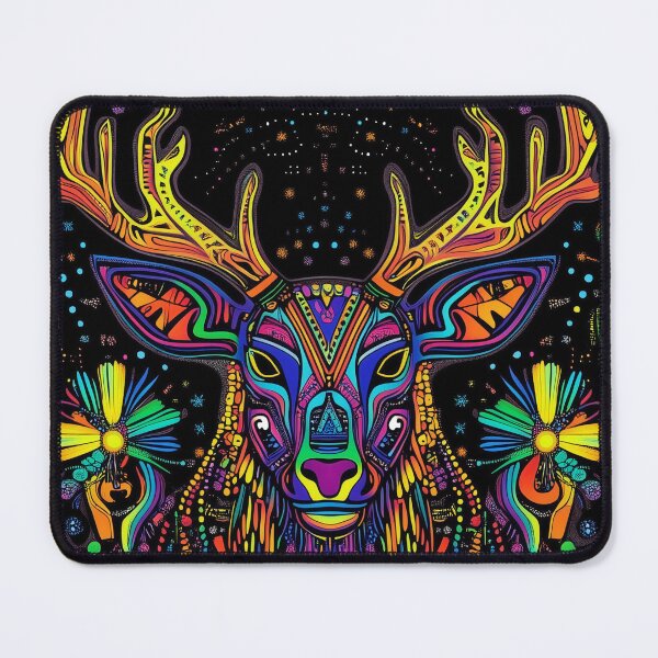 Item preview, Venado Azul Sagrado – Arte Visionario Psicodélico Mexicano designed and sold by Mr.Psychedelia.
