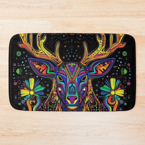 Item preview, Venado Azul Sagrado – Arte Visionario Psicodélico Mexicano designed and sold by Mr.Psychedelia.