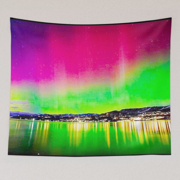 Item preview, Aurora Borealis, Northern Lights natural light display that occurs in the Earth's polar regions. This phenomenon creates vibrant & dynamic green, pink,  purple & more dance across the night sky  designed and sold by MoreEZUSA-Here.