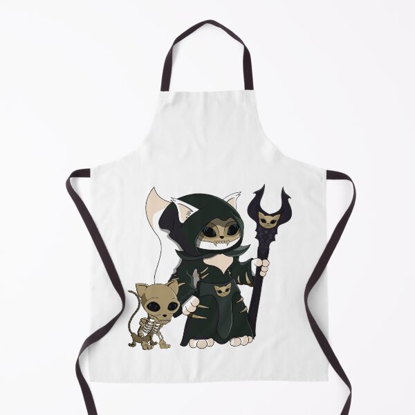 Item preview, Cute White Necromancer Warlock Cartoon Cat designed and sold by DrisT-Graphics.