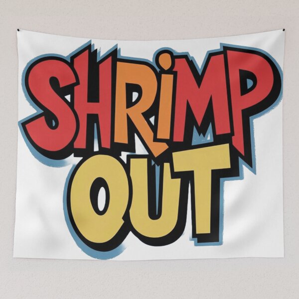 Item preview, Urban Graffiti Shrimp Out Typography designed and sold by Martial-Art-23.