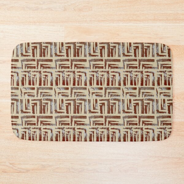Item preview, Copy of Geometric woodblock print geometric design designed and sold by Alessandro Remo Mazzoni Remotextiles.