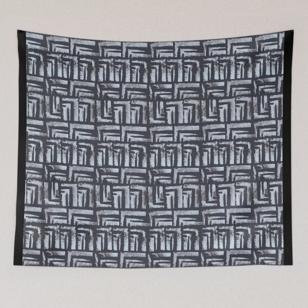 Item preview, Copy of Geometric woodblock print geometric design designed and sold by Alessandro Remo Mazzoni Remotextiles.