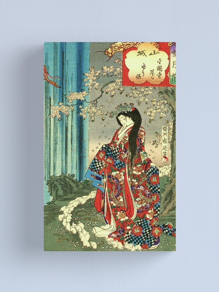 japanese classic geisha lady japan art" canvas print by martstore redbubble japanese classic geisha lady