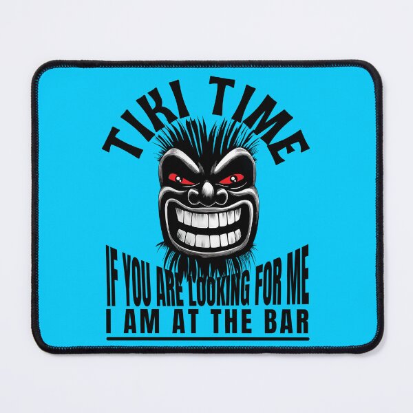 Item preview, Tiki Time – Funny bar design with a grinning tiki face designed and sold by inksavvystudio.