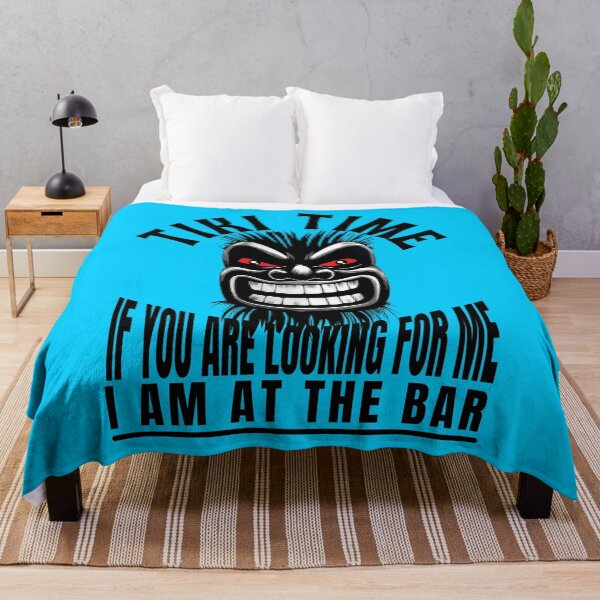 Item preview, Tiki Time – Funny bar design with a grinning tiki face designed and sold by inksavvystudio.