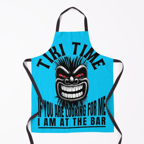 Item preview, Tiki Time – Funny bar design with a grinning tiki face designed and sold by inksavvystudio.