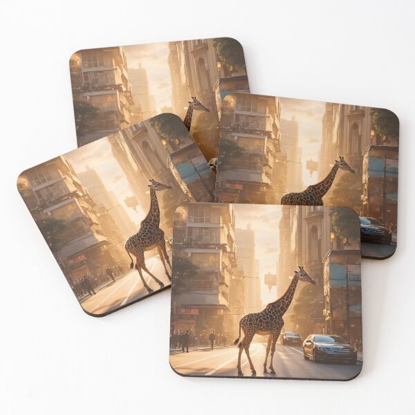 Item preview, Cute Wild Giraffe in Town, Giraffe, Town, designed and sold by GOLDENGARDENART.