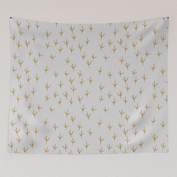Item preview, Great blue heron tracks on ivory background designed and sold by aysegulkacar.