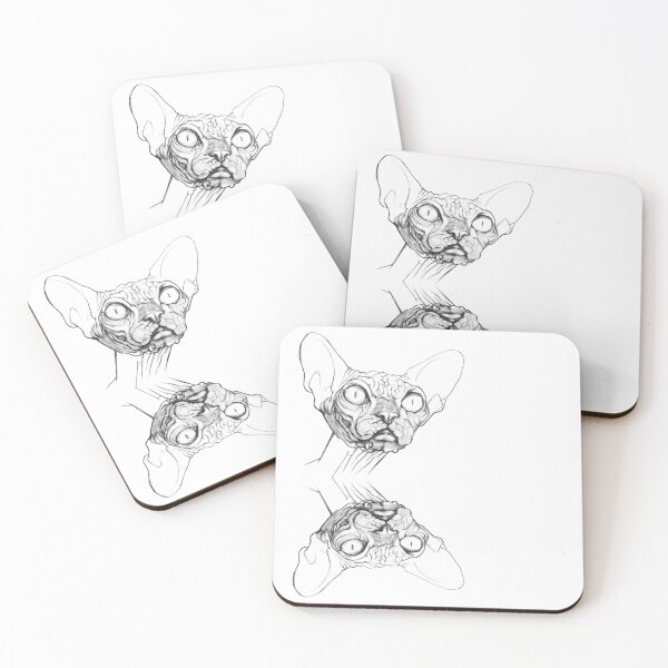 Item preview, Drawing of sphynx cat in the mirror and sign You are beautiful designed and sold by SphynxThings.