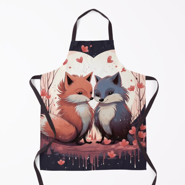 Item preview, Furry Love: Adorable Fox Couple in a Romantic Setting designed and sold by ArtVibeCo.