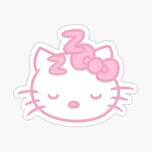 Aperçu de l'œuvre Hello Kitty endormie – une ambiance adorable pour la sieste créée et vendue par moroingo.