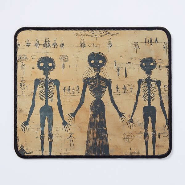 Item preview, Ancient Skeleton Art | Tribal Skull Symbolism | Dark Mystical Wall Print designed and sold by MysticArtisan.