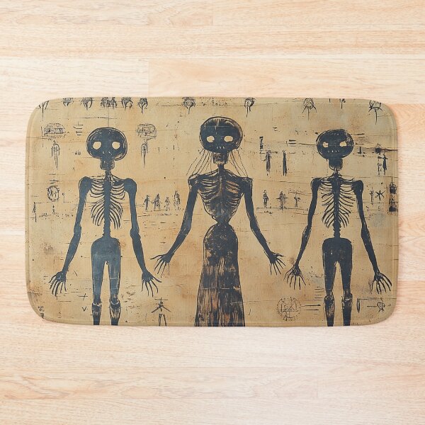 Item preview, Ancient Skeleton Art | Tribal Skull Symbolism | Dark Mystical Wall Print designed and sold by MysticArtisan.