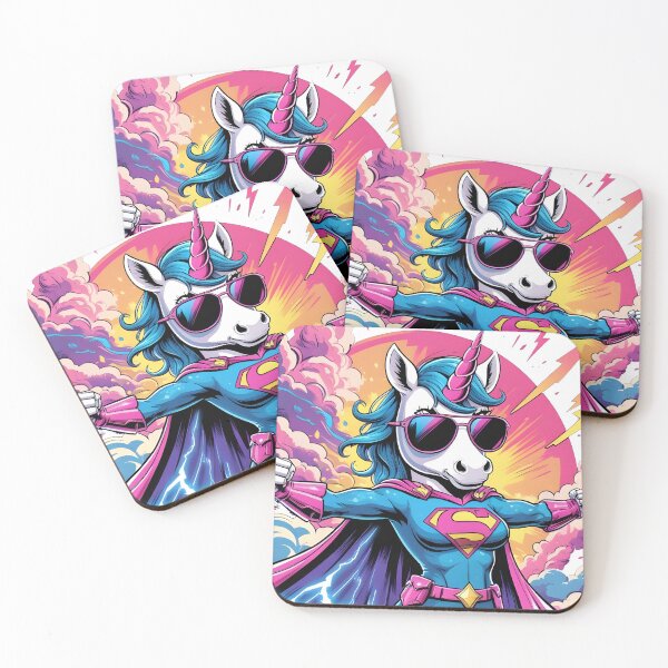 Item preview, Superhero Girl Unicorn – Victory Pose! designed and sold by WAUZ.