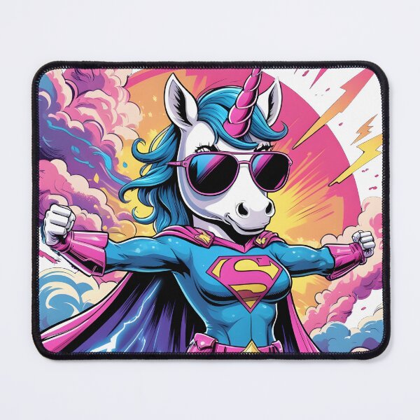 Item preview, Superhero Girl Unicorn – Victory Pose! designed and sold by WAUZ.