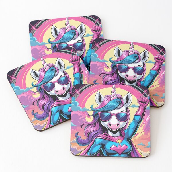 Item preview, Superhero Girl Unicorn – Fist of Thunder! designed and sold by WAUZ.