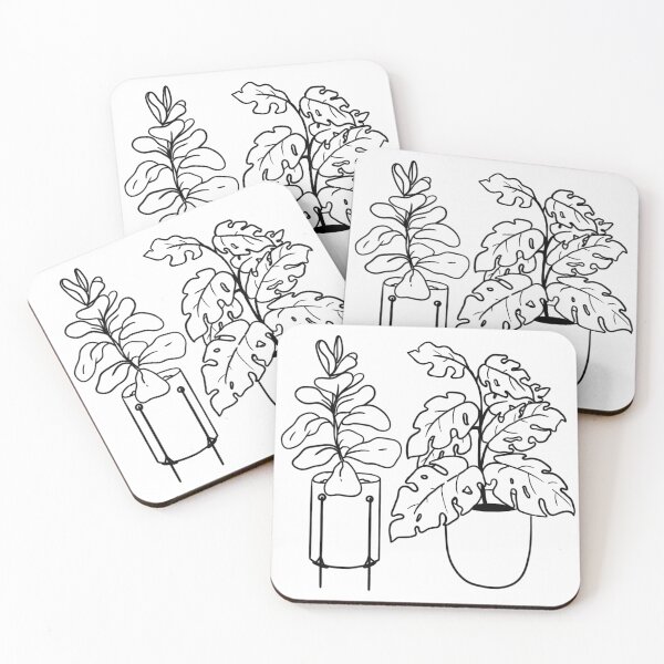 Item preview, Monstera and Fiddle Leaf Fig Pot Plants, minimalistic, designed and sold by Chloe Lopez.