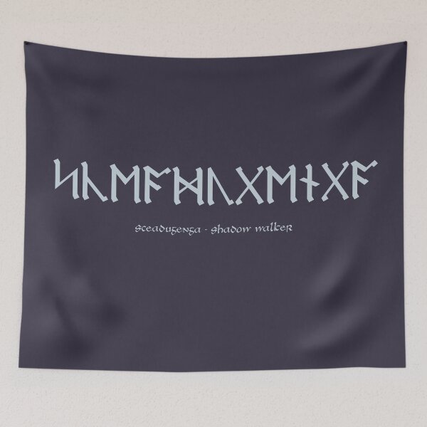 Item preview, Sceadugenga (shadow walker) in Anglo-Saxon Futhorc Runes designed and sold by Medieval Steward Designs.