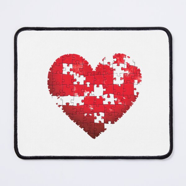 Item preview, Red Heart-Shaped Puzzle Pieces Valentine's Day Digital Art  designed and sold by AnnDesignStudio.