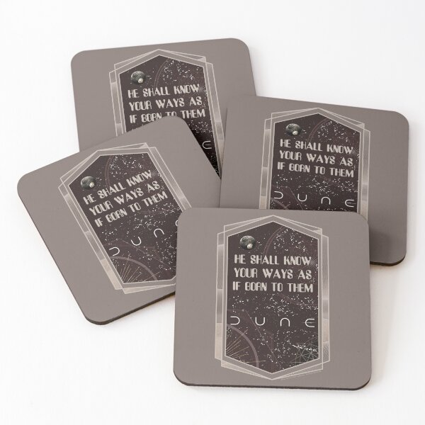 Item preview, DUNE. He Shall Know Your Ways As If Born To Them (medium beige gray background) designed and sold by bekksa.