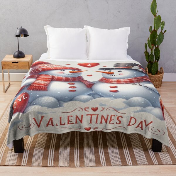Item preview, Valentine's Day I love you two snowmen in the snow celebrate holiday of lovers designed and sold by JaroDesign2023.