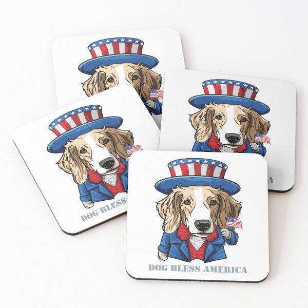 Item preview, Funny 4th of July Borzoi Dog Bless America designed and sold by whyitsme.