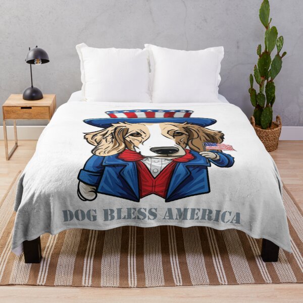 Item preview, Funny 4th of July Borzoi Dog Bless America designed and sold by whyitsme.