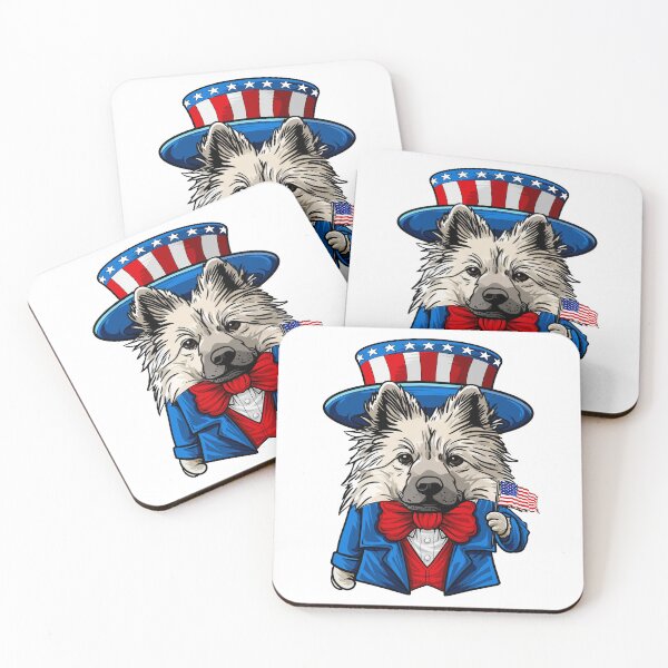 Item preview, Funny 4th of July Keeshond Dog designed and sold by whyitsme.