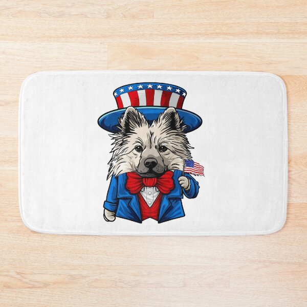 Item preview, Funny 4th of July Keeshond Dog designed and sold by whyitsme.