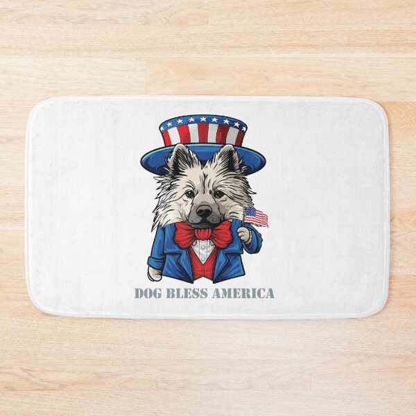 Item preview, Funny 4th of July Keeshond Dog Bless America designed and sold by whyitsme.