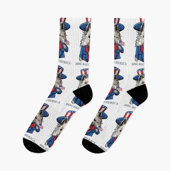 Item preview, Funny 4th of July Keeshond Dog Bless America designed and sold by whyitsme.