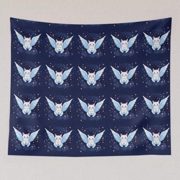 Item preview, Cat Angel flying in the starry sky. designed and sold by Natalia-Vlad.
