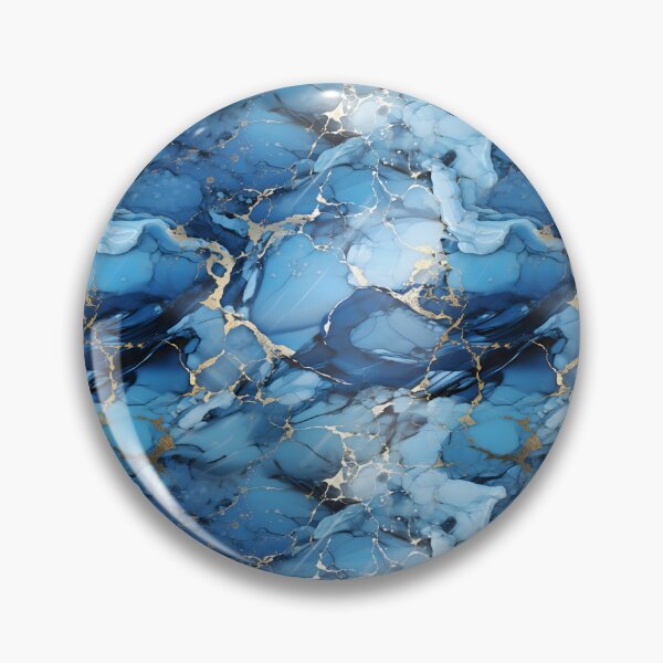 Item preview, Sapphire Blue Seamless Marble Pattern with Shimmering Fracture designed and sold by SpiritedArtwork.