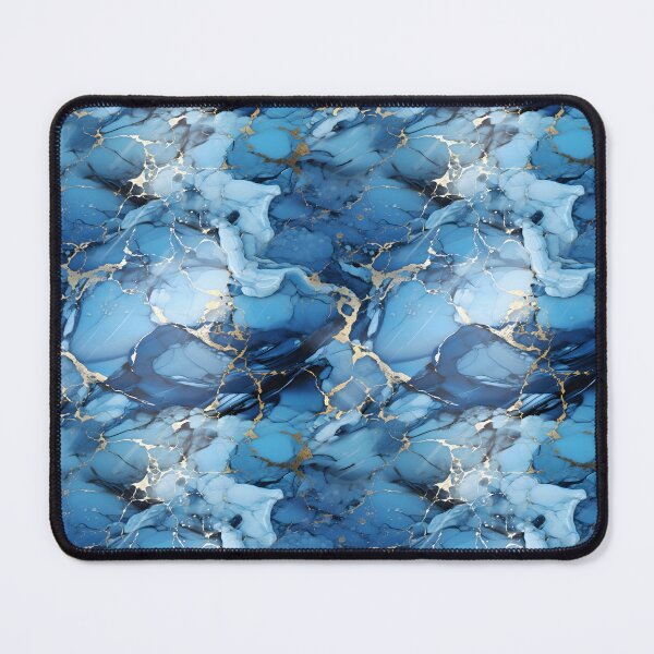 Item preview, Sapphire Blue Seamless Marble Pattern with Shimmering Fracture designed and sold by SpiritedArtwork.