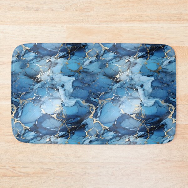 Item preview, Sapphire Blue Seamless Marble Pattern with Shimmering Fracture designed and sold by SpiritedArtwork.