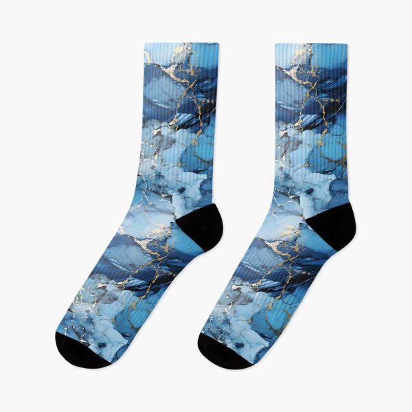 Item preview, Sapphire Blue Seamless Marble Pattern with Shimmering Fracture designed and sold by SpiritedArtwork.