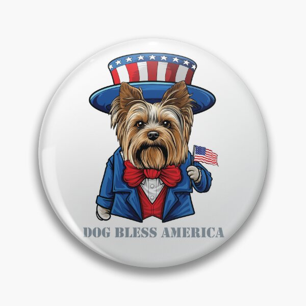 Item preview, Funny 4th of July Silky TerrierDog Bless America designed and sold by whyitsme.