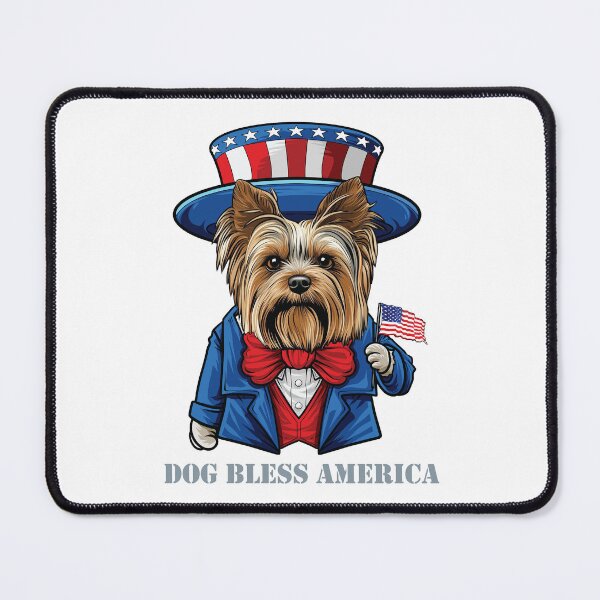 Item preview, Funny 4th of July Silky TerrierDog Bless America designed and sold by whyitsme.