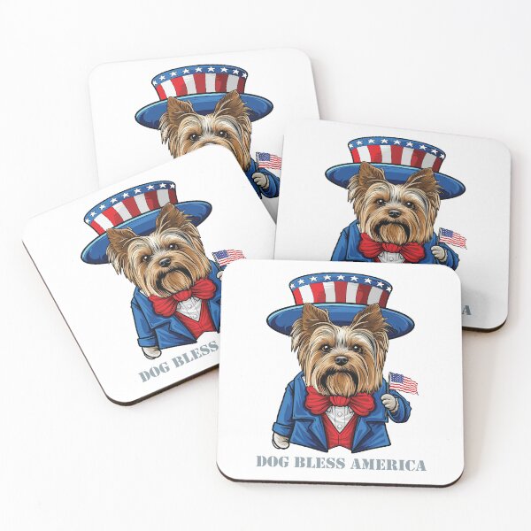 Item preview, Funny 4th of July Silky TerrierDog Bless America designed and sold by whyitsme.