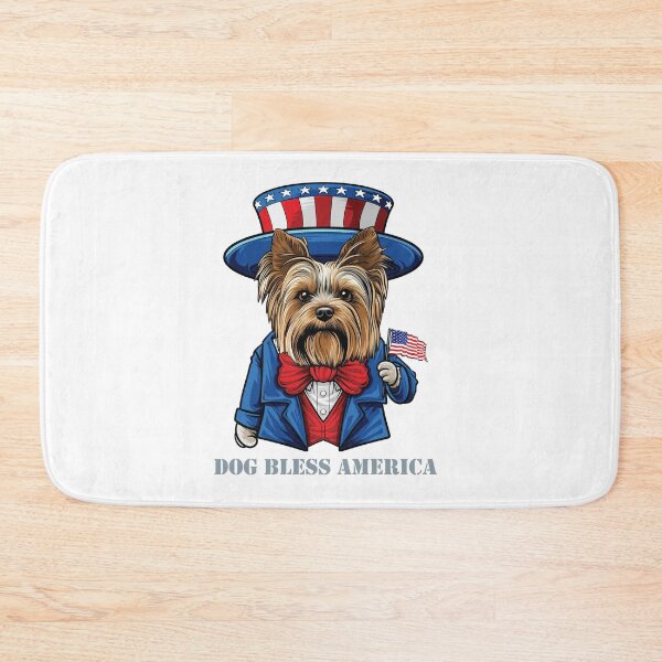Item preview, Funny 4th of July Silky TerrierDog Bless America designed and sold by whyitsme.