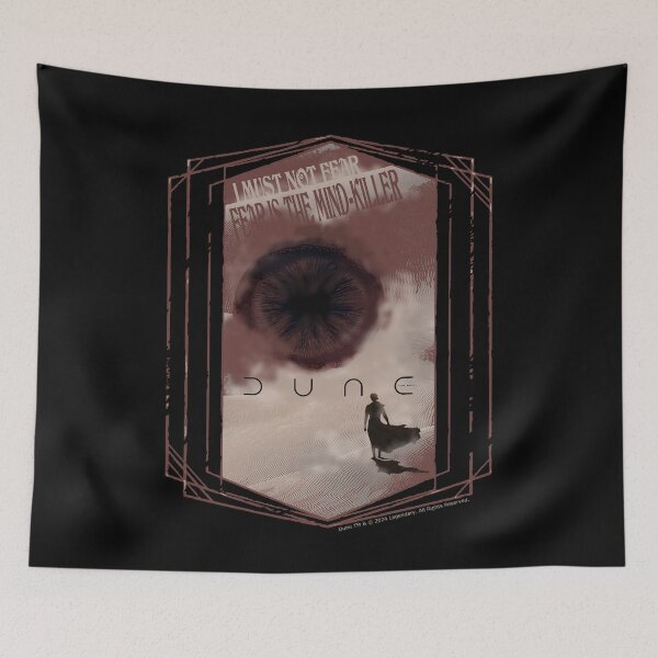 Item preview, DUNE. Fear Is The Mind Killer (black background) designed and sold by bekksa.