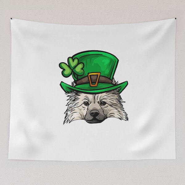 Item preview, Funny St Patricks Day Keeshond Dog designed and sold by whyitsme.