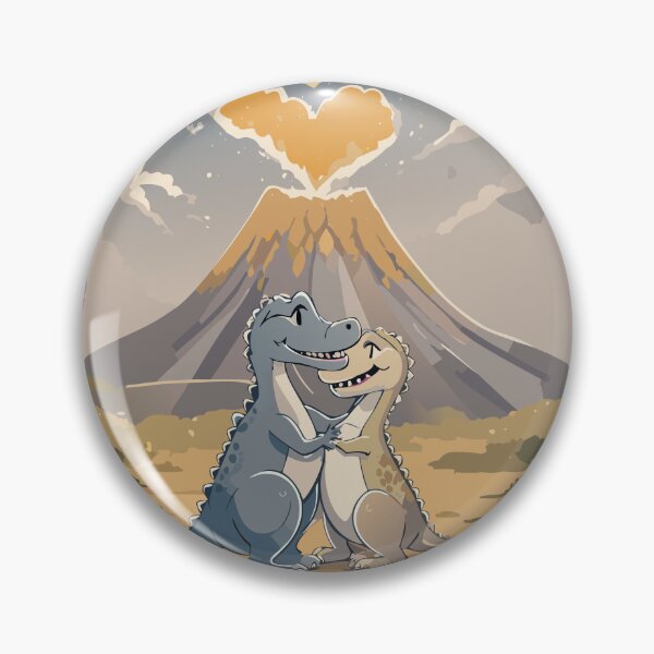 Item preview, Cute Dinosaur Love & Volcano Romance designed and sold by Wanderly Ways.
