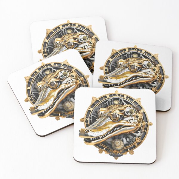 Item preview, Steampunk Retro style Crocodile designed and sold by Drone-tees.