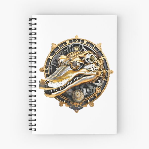 Item preview, Steampunk Retro style Crocodile designed and sold by Drone-tees.