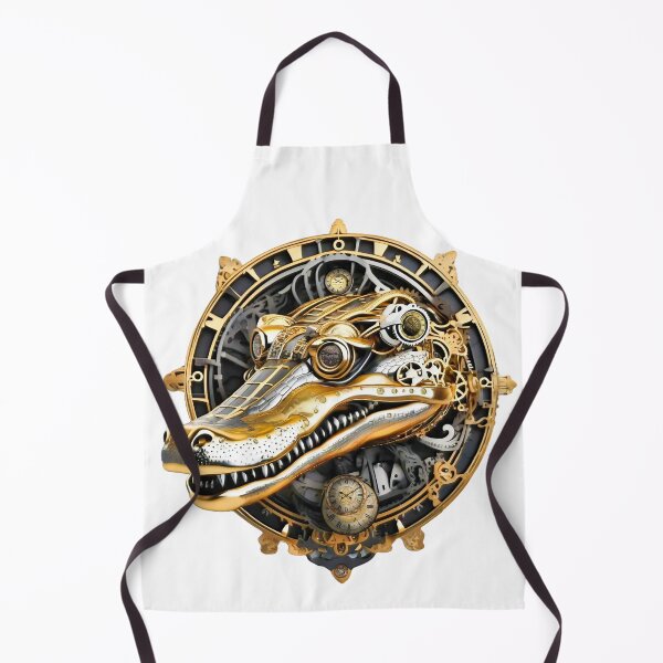 Item preview, Steampunk Retro style Crocodile designed and sold by Drone-tees.