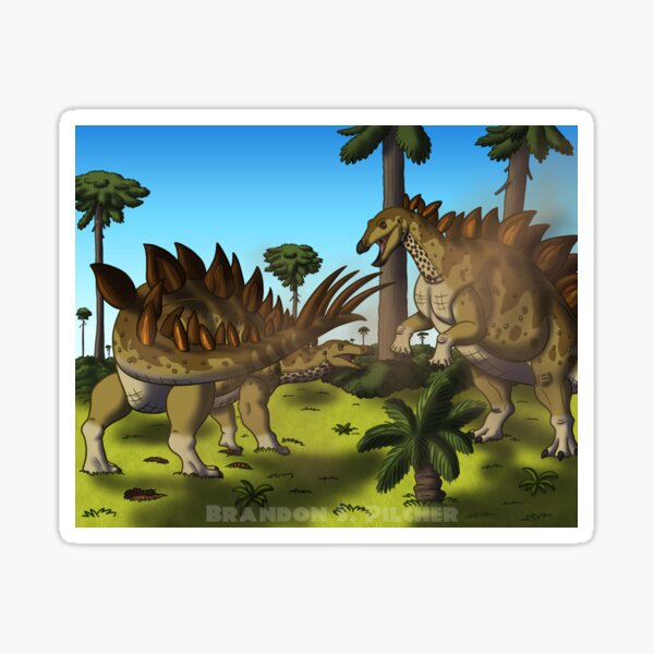 Artikelvorschau, Stegosaurus-Kampf entworfen und verkauft von Brandon Pilcher's Creative Adventures.