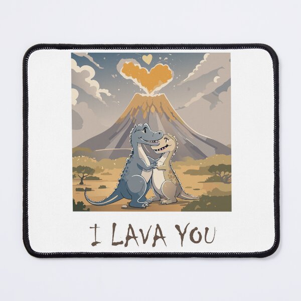 Item preview, I Lava You – Cute Dinosaur Love & Volcano Romance designed and sold by Wanderly Ways.