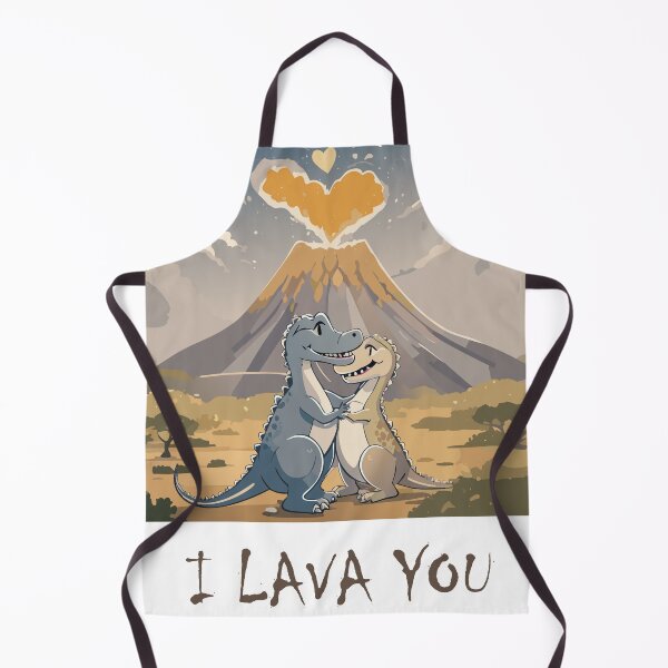 Item preview, I Lava You – Cute Dinosaur Love & Volcano Romance designed and sold by Wanderly Ways.